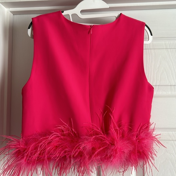 Feather Trim Blouse - Picture 2 of 3